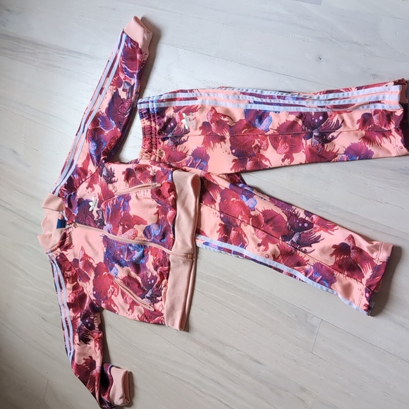Adidas Kids floral tracksuit - Picture 1 of 5